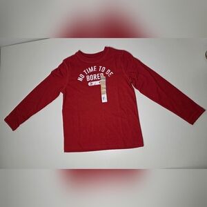 NWT Thereabouts Boys S(8) Red Skateboard Long Sleeve Top